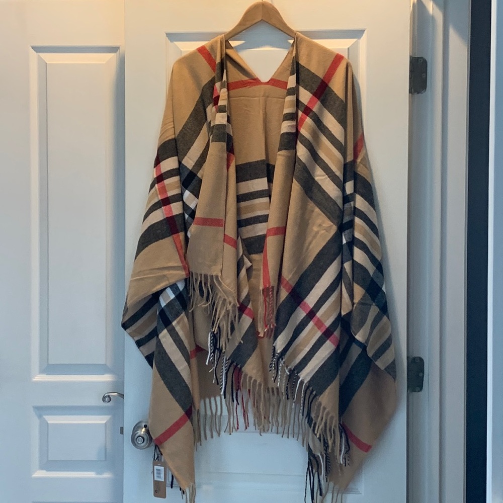 Plaid Cardigan Wrap by Odiva OS